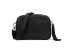 Sleek Black Crossbody Bag with Adjustable Strap and Tassel from Tottie